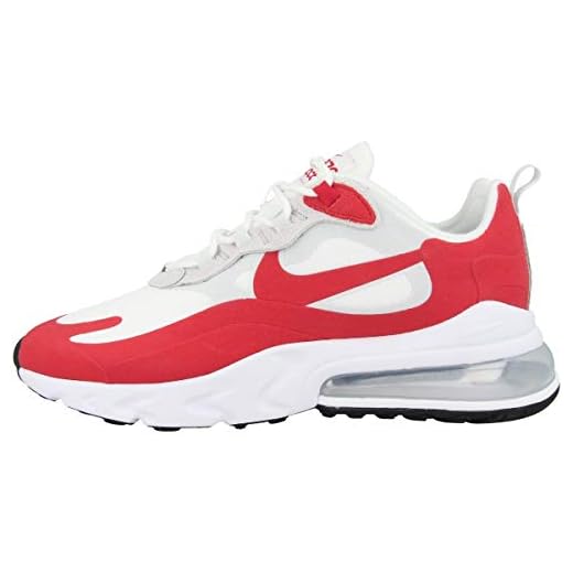 NIKE Herr Air Max 270 React Sneaker, White University Red 100, 39 EU