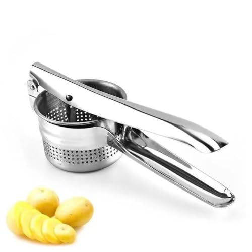 Master Brand Premium Potato Ricer - Stainless Steel Masher for Fluffy Mashed Potatoes, Easy-to-Use Handheld Press with Non-Slip Handle