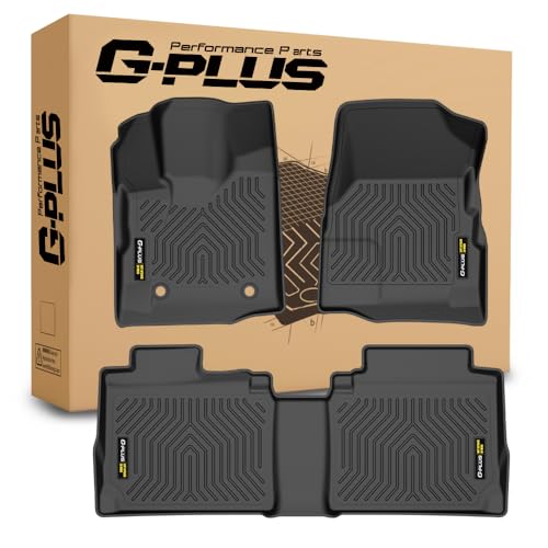 G-PLUS Floor Mats Compatible with GMC Terrain/Terrain Denali 2012-2017 Floor Liners,TPE Custom Fit All Weather Protection Car Mats Accessories 1st & 2nd Row Black 3PCS