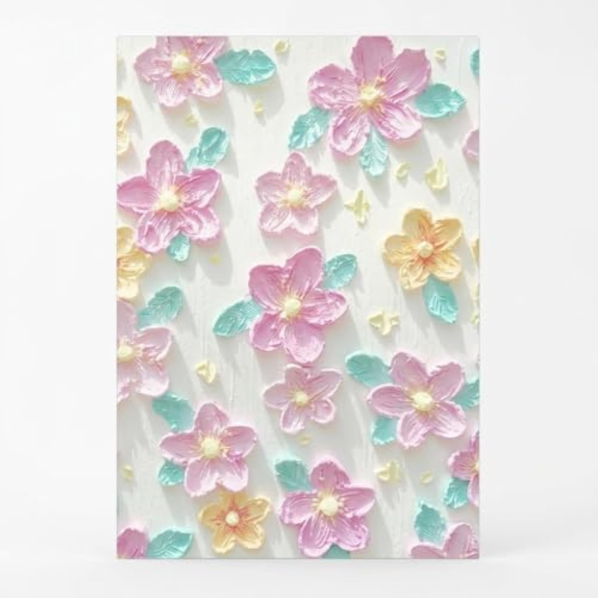 Window Film Privacy for Home Office, Oil Painting Style Flower Pattern