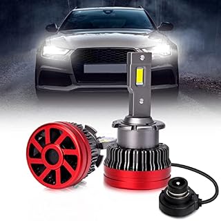 D2S LED Headlight Bulbs 8600LM 70W Conversion Kit, 100% Canbus D2S LED Headlight Bulbs Replacement OEM HID Xenon Bulbs, 6500K White Car LED Headlamps Plug and Play (2 Lamps)