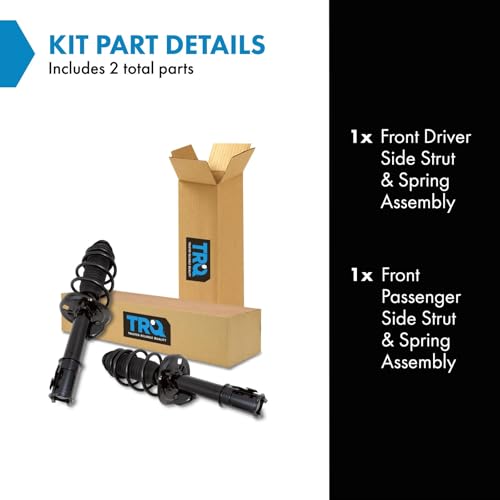 Image of TRQ Front Driver and Passenger Side Strut and Spring Assembly Set | For 12-15 Toyota Yaris