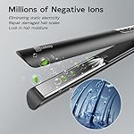 Nicebay Hair Straightener and Curler Fast Heating Titanium Iron with 5 Temp Settings and Negative Ion Technology, Travel-Friendly - Image 5