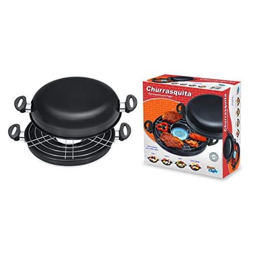 Churrasquita Antiaderente Dona Chefa Vermelha Grande