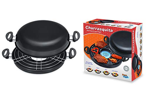 Churrasquita Antiaderente Dona Chefa Vermelha Grande