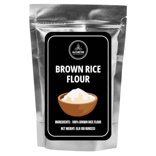 Naturevibe Botanicals Brown Rice Flour 5 lb | Whole Grain