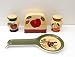 Tuscany Garden Colorful Hand Painted Mixed Fruit, 4pc Stove Top Set, 89225/28 by ACK