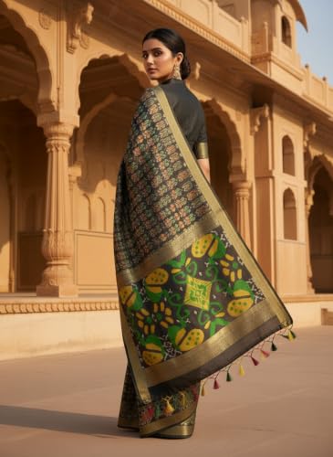 House of Neyvara black patola silk saree – image 4