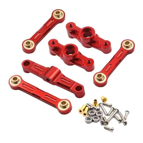 RC�J�[�p�[�c�A�N�Z�T���[ For Tamiya For TT02 TT02D 1/10 RC�J�[�A�b�v�O���[�h�p�[�c�A�N�Z�T���[�A�[���u���b�W�X�e�A�����O�A�Z���u���Z�b�g(Red)