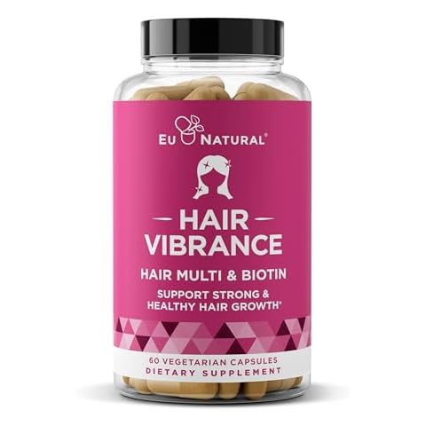 Vibrance Hair Growth Vitamins for Women – Grow Hair Faster, Healthier, and Stronger with Potent MultiBlend of Biotin & OptiMSM – Supports Thicker, Shinier Hair & Regrowth – 60 Vegetarian Soft Capsules Cover