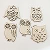 50pcs Mini Owl Wood Cutouts DIY Crafts Owl Bird Unfinished Wooden Tags Ornaments for Wedding Birthday Party Decoration (Randow Styles) #1
