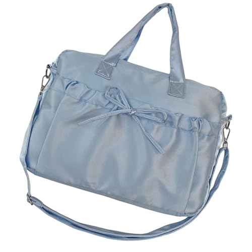 Delicate Pleated Crossbody Bag for Women Nylon Bows Shoulder Bag Large Capacity Handbag Casual Top Handle Bags3