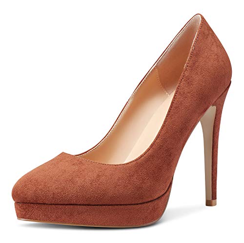 Image of Castamere Womens High Heels Platform Pumps Slip-on Stilettos 12CM Heel Office Dress Shoes