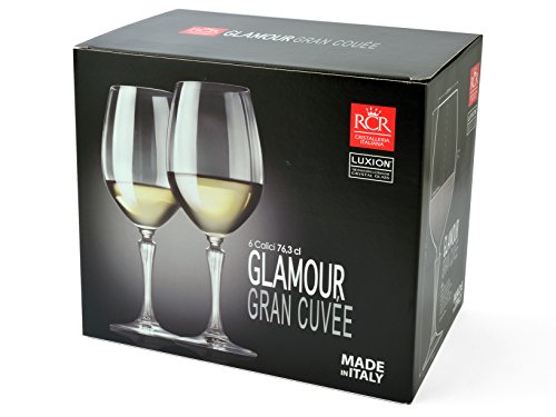 Jogo de Taças para Vinho Branco RCR Cristalleria Italiana Glamour 763 ml - 6 peças