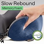 GORILLA GRIP Travel Neck Pillow for Airplanes, Travel Essentials, Navy - Image 6