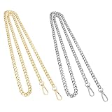 Duronge Taschenkette 120cm Metall Kette für Tasche Schultergurt Geldbörse Ersatzriemen DIY Taschenherstellung Accessoire