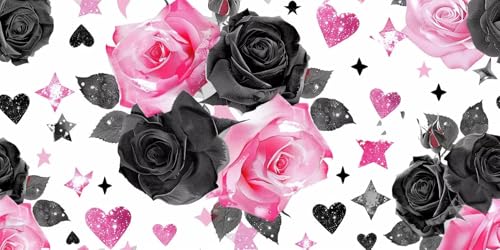 Diamond Painting Rose pour Salon | Grand Kit Mosaïque 5D 90x180 cm pour Décoration Murale