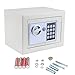 Produktbild Mini-Safe Digitaler Elektronischer Tresor Sicherheitskasten Feuerfester und wasserdichter Sicherheitsschrank mit PIN-Code und Schlüssel Für Schmuck Bargeld (Weiß)