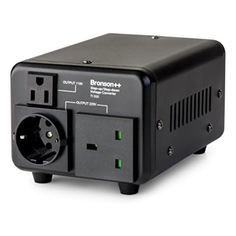 Bronson TI 500 Watt 110v Transformers | Toroidal Core, USA Voltage Converter Plug, Step Up and Step Down, US to UK Transformator 500W Cover