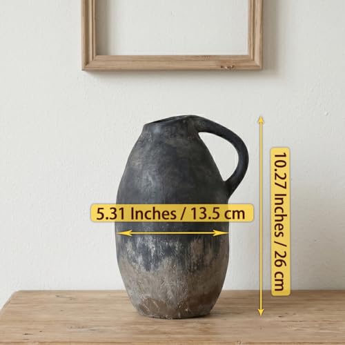 Vase rustique en céramique fait main 24cm chic