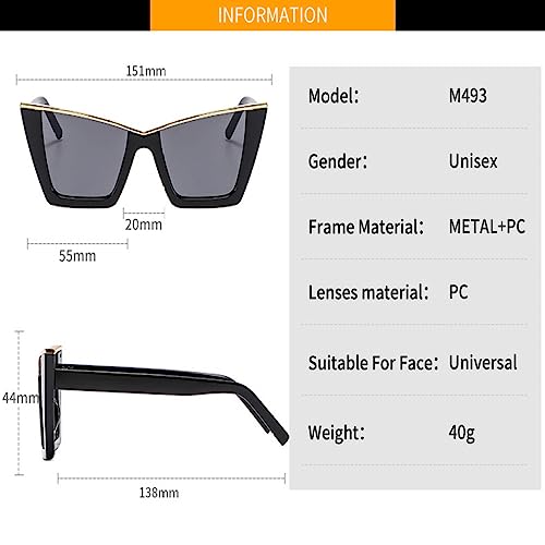 Lunettes oeil de chat de luxe avec monture léopard rétro - 2