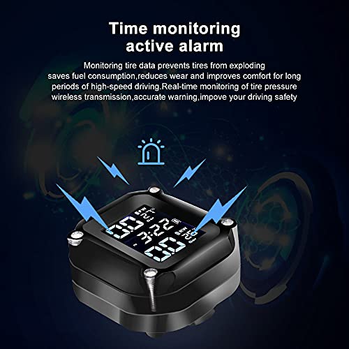 Sistema de Monitoramento Digital Sem Fio Da PressãO Do Pneu Para Motocicleta, Cadeira de Rodas E E-B