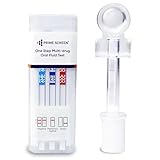 Prime Screen [1 Pack] 10 Panel Saliva Oral Fluid Test Kit, E&I Exempt for Workplace and Insurance Use AMP, BAR, COC, MDMA, MET (Meth), MTD, OPI, OXY, PCP (Phencyclidine), THC (Marijuana) - QODOA-10106
