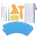PP OPOUNT 18 Pieces Mosaic Tiles Tools Kit Including 2 Pieces Scrapers, 2 Pieces Tweezers, 1Piece Double-Ended Hook, 1 Piece Spatula, 1 Piece Sponge, 10 Pieces Glove and Storage Bag