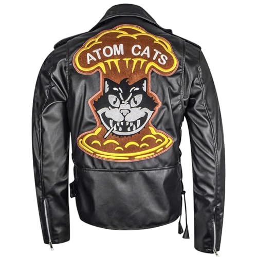 Men's Atom Cats Jacket - Fallout 4 Cats Jacket - Black Faux Leather