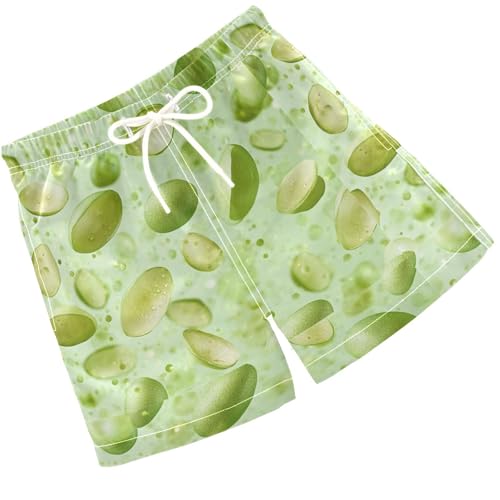 Pigsaly Boys Swim Trunks Pistachio Pale Green Fruit Boys Board Shorts Swimsuit Swimwear Summer Bathing Suit 4T