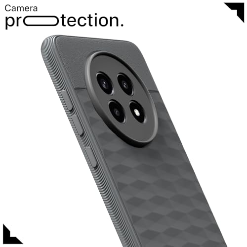Image of Outlouders Bumper Case for Realme 13 Pro / 13 Pro Plus 5G | Full Camera Protection | TPU Soft Flexible Shockproof Back Cover (Grey)