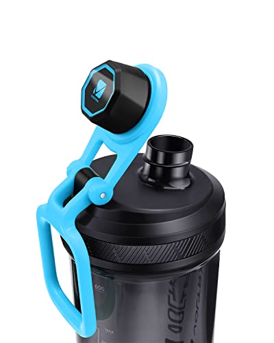 Image of VOLTRX Shaker Bottle, Gallium USB C Rechargeable Electric Protein Shake Mixer, Shaker Cups for Protein Shakes and Meal Replacement Shakes, BPA Free, Made with Tritan, Blue, 27oz