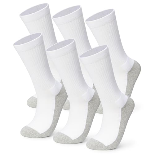 Alpine Swiss Mens 3 Pack Crew Socks Cotton Athletic Performance Socks Shoe Size 6-12