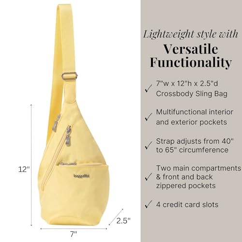 Image of Baggallini Mini Sling - 12x7 Sling Crossbody Bag Backpack with Adjustable Shoulder Strap
