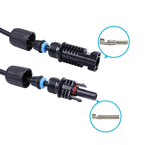 Renogy 20FT 12AWG Solar Extension Cables, M&F Connector, Black&Red, 1 Pair - image 4