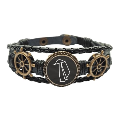 Bracelet cuir tressé et pingouin géométrique Origa pour vos tenues