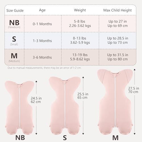 Image of Susurration 2-Pack Baby Swaddle Sleep Sacks - Swaddles for Newborns, Infant 0-3 Months, Baby Girls, Boys, Soft & Snug Newborn Sleep Sack, Nursery Swaddling Blankets(1-3M, 8-13lb)