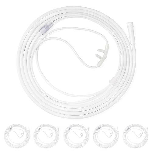 ANSNF Super Soft Nasal Cannula, 7Ft Standard Oxygen Cannula for Adults, High Flow Cannula Nasal Tubing, Kink Resistant (5 Pack)