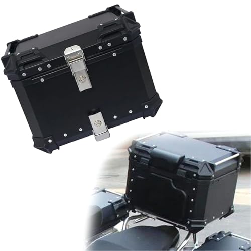 Boîte à outils de moto en aluminium avec serrure voyage 45L