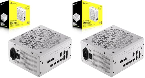 Image of CORSAIR RM750x Shift Fully Modular ATX Power Supply - 80 Plus Gold - ATX 3.1 - PCIe 5.1 - Zero RPM - Side Interface - White (Pack of 2)