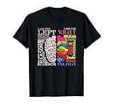 Brain Parts Left and Right Brain Neuroscience Tee T-Shirt