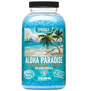 Spazazz SZCH SPZ-303 Hawaii Aloha Paradise Destination Crystals Container, 22 oz. Aromatherapy, 1.3 Pound (Pack of 1), Blue