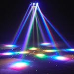 Moving Head DJ Lights, Olaalite 150W LED Stage Light 4-in-1 RGBW with 6 Arms Beam, Bee-Eyes Effect, Red Green Starry, White & Amber Strobe, Perfect DJ Stage Lighting for Party Disco Club Wedding Bar - Image 5