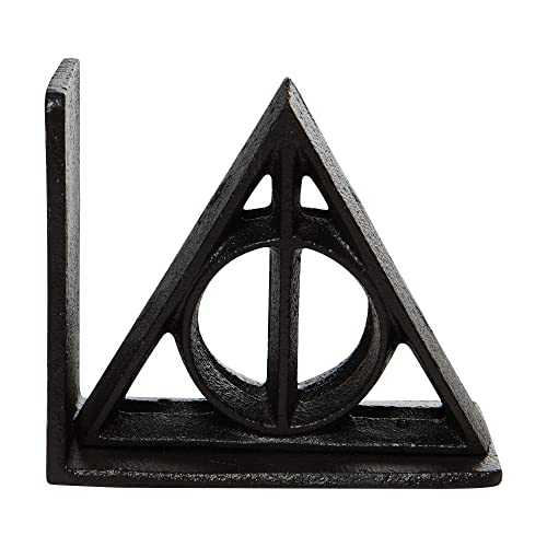 Enesco Wizarding World Of Harry Potter Deathly Hallows Libri Titolari Fermali, Metallo, Nero, 5.25 Inch