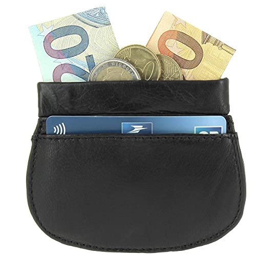 KARL LOVEN Porte Monnaie Noir Homme en Cuir Slim Léger Carte Bancaire Monnaie Billet - Image 3