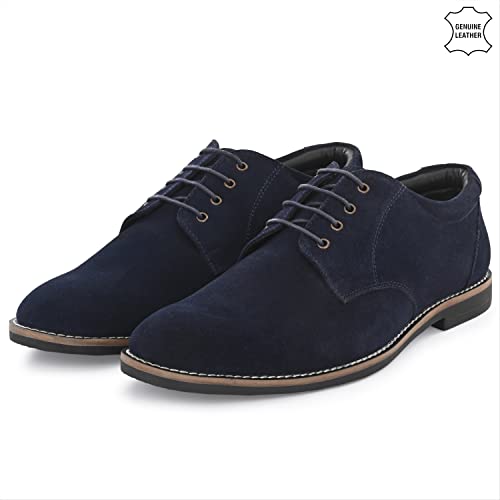 Image of Auserio Men's Suede Leather Derby Lace Up Formal Shoes | Anti Skid Sole & Waxed Laces| Antimicrobial & Heat-insulating| Memory Foam Padded Insole | Shoes for Office & Parties (SSE 013.014.015.016.017)