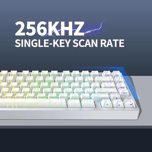 Image of IROK MG75PRO 81 Keys Wired Magnetic Switch Mechanical Keyboard, Hall Effect, 8KHZ /ARGB /CNC Aluminum, Gasket Structure Gaming Keyboard(White)