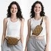 BesTour Fanny Pack for Women Men, Waterproof Belt Bag with Adjustable Strap & Back Anti-Theft Zipper Pocket, Lightweight Crossbody Bag for Travel, Workout, Running (7.Brown upgrade)