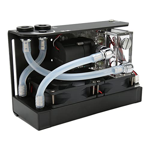Bomba de Enfriador de Agua para CPU, Bomba de Agua Silenciosa Integrada de Refrigeración por Agua para PC de 600L/H, Disipador de Calor de Radiador de Refrigeración Líquida con