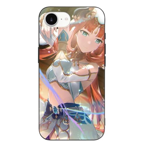 BFLiRuW iPhone 16 �p �P�[�X Genshin Nilou �A�j���� iPhone 16 Plus Pro Max 16 E �p �J�o�[ ���ϖh�~ ����~�� �w��h�~ �ϏՌ� �����h�~ �ϋv�� iPhone 16 E